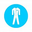 Предписывающий знак безопасности М07. "Работать в защитной одежде"